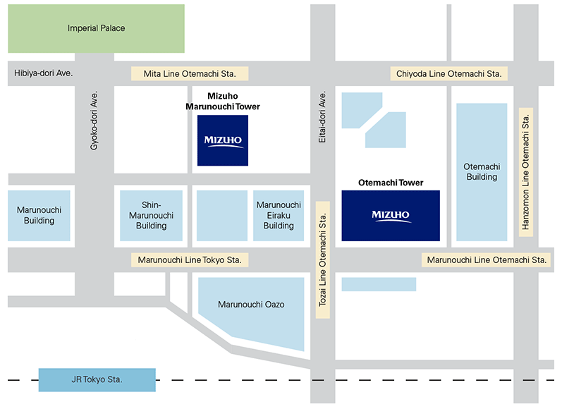 Map: Mizuho Trust & Banking